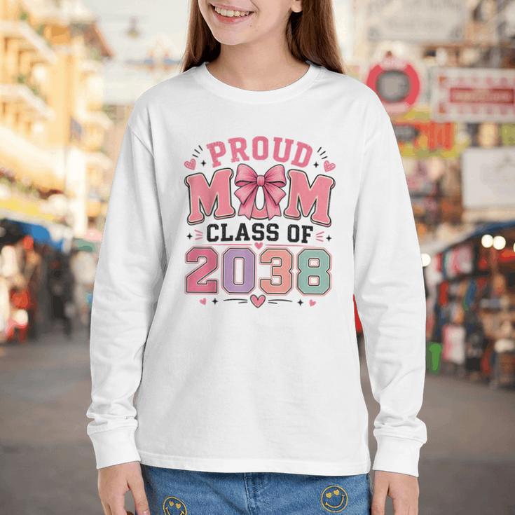 Proud Mom Class Of 2038 Retro Kindergarten Back To School Youth Long Sleeve Tee Proud Mom Class Of 2038 Retro Kindergarten Back To School Youth Long Sleeve Tee