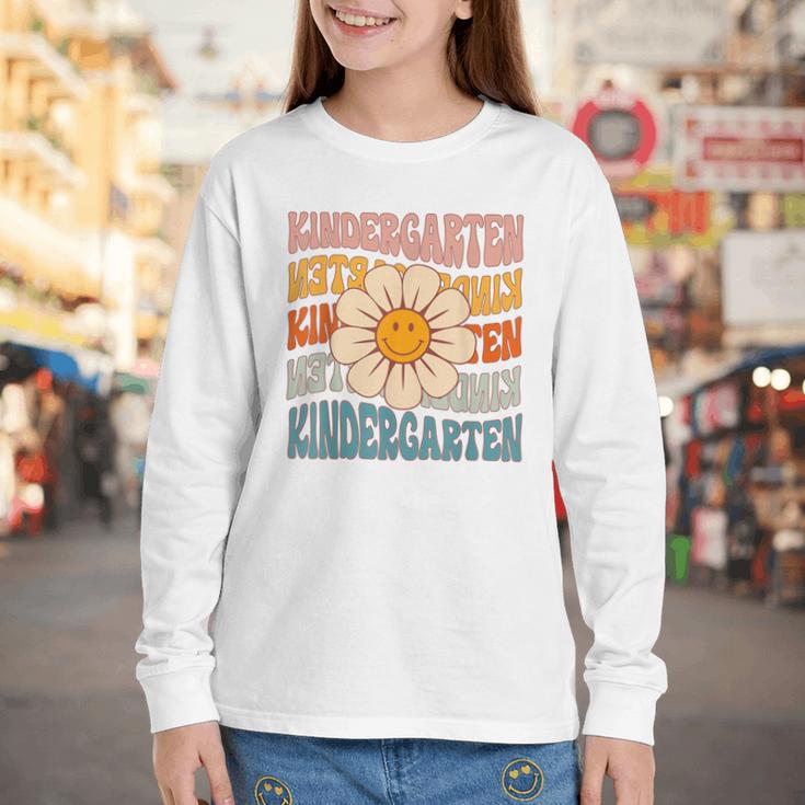 Retro Kindergarten Daisy Colorful Back To School Student Kid Youth Long Sleeve Tee Retro Kindergarten Daisy Colorful Back To School Student Kid Youth Long Sleeve Tee