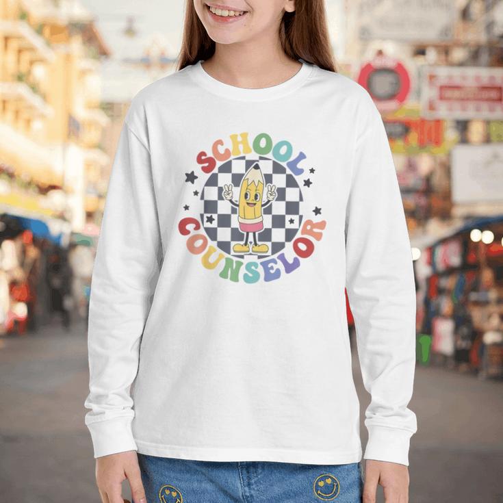 Retro Pencil School Counselor Back To School For Counselor Youth Long Sleeve Tee Retro Pencil School Counselor Back To School For Counselor Youth Long Sleeve Tee