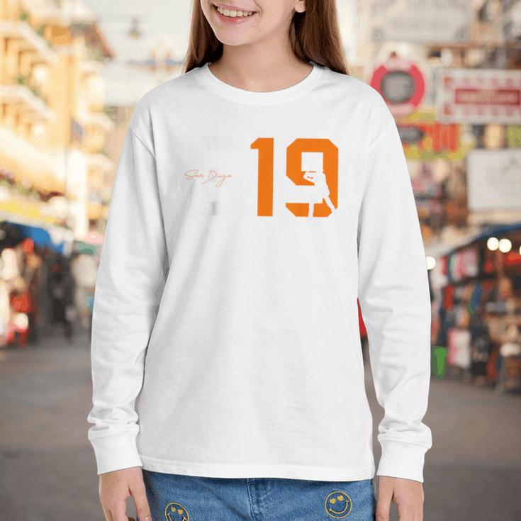 Retro San Diego 619 Vintage 90's Baseball Sports Style Lover Youth Long Sleeve Tee