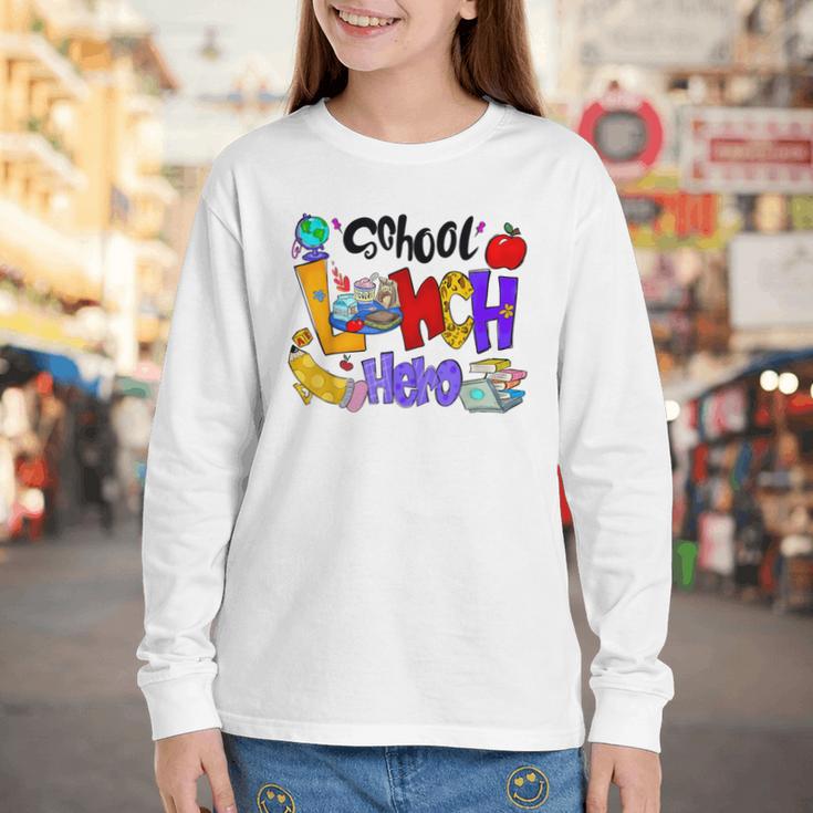 School Lunch Hero Cafeteria Squad Workers Back To School Youth Long Sleeve Tee