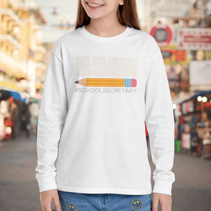 School Secretary Back To School Assistant Job Profession Premium Tri-Blend Youth Long Sleeve Tee
