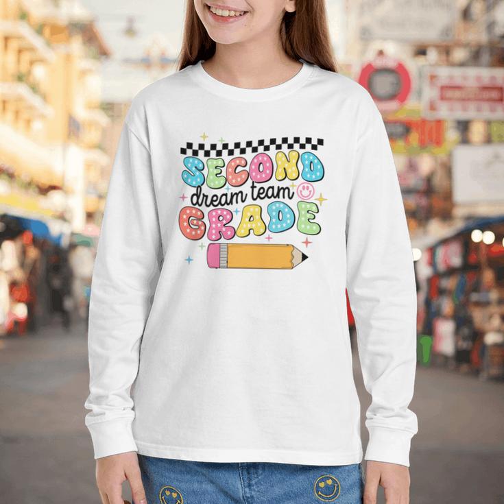 Second Grade Dream Team Back To School First Day Of School Performance Youth Long Sleeve Tee