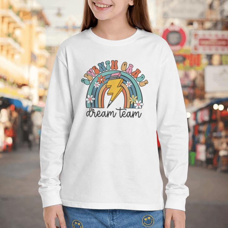 Seventh Grade Dream Team 1st Day Of 7th Grade Back To School Youth Long Sleeve Tee