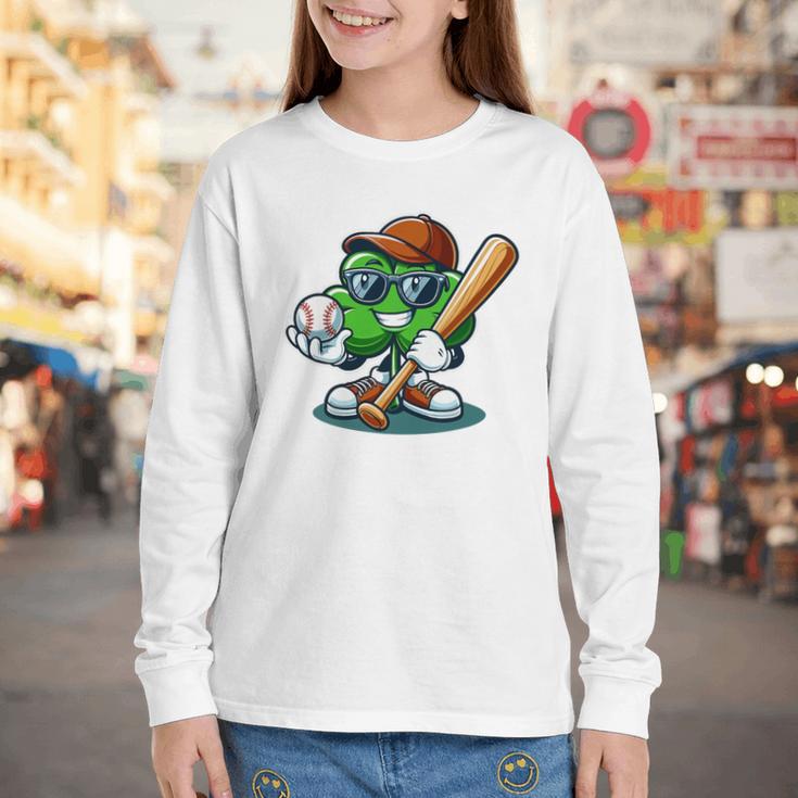 Shamrock Baseball St Patrick's Day Kids Boys Toddlers Premium Tri-Blend Youth Long Sleeve Tee Shamrock Baseball St Patrick's Day Kids Boys Toddlers Premium Tri-Blend Youth Long Sleeve Tee