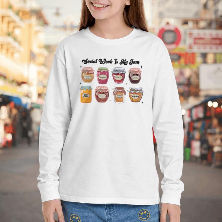 Social Work Is My Jam Back To School School Social Worker Youth Long Sleeve Tee Social Work Is My Jam Back To School School Social Worker Youth Long Sleeve Tee