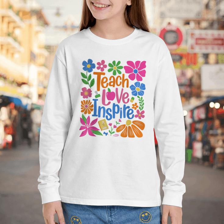 Teach Love Inspire Back To School Youth Long Sleeve Tee