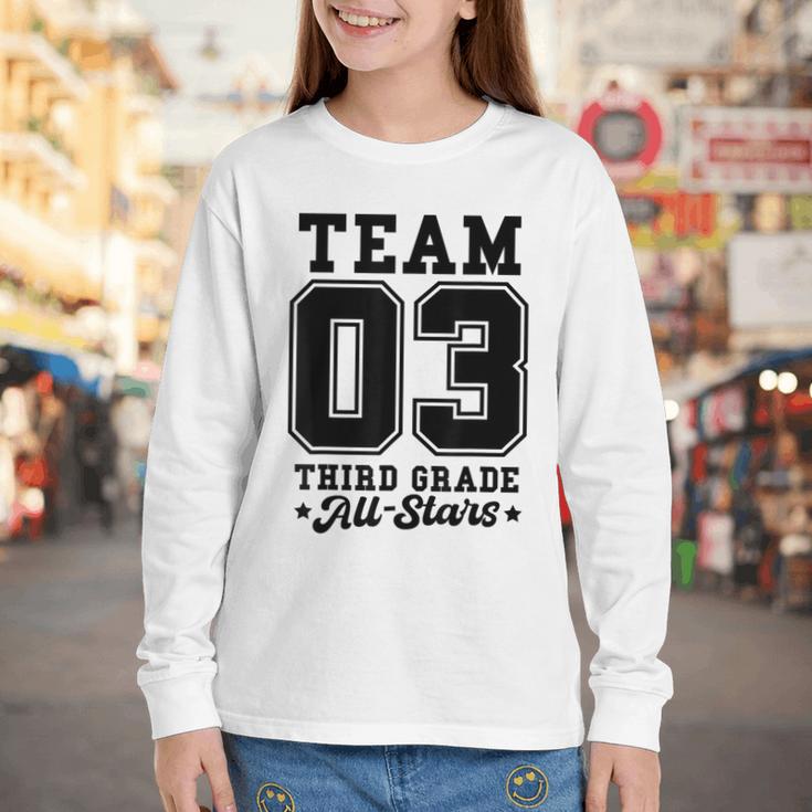 Team 3rd Grade All-Stars Back To School Sports Jersey Youth Long Sleeve Tee Team 3rd Grade All-Stars Back To School Sports Jersey Youth Long Sleeve Tee