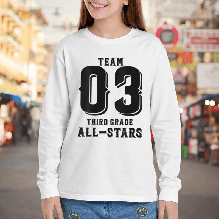 Team 3rd Grade All-Stars Back To School Tee For Stude Youth Long Sleeve Tee Team 3rd Grade All-Stars Back To School Tee For Stude Youth Long Sleeve Tee