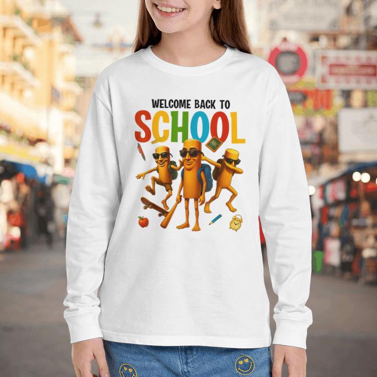 Tung Tung Sahur Back To School Brainrot Meme Boys Girls Kid Youth Long Sleeve Tee Tung Tung Sahur Back To School Brainrot Meme Boys Girls Kid Youth Long Sleeve Tee