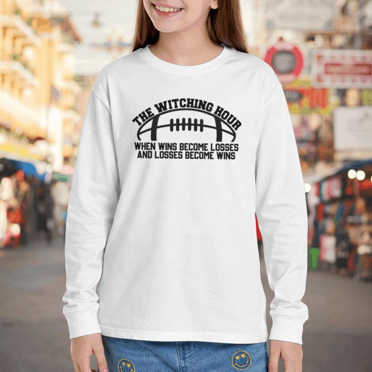 The Witching Hour When Wins Become Losses Baseball Premium Tri-Blend Youth Long Sleeve Tee