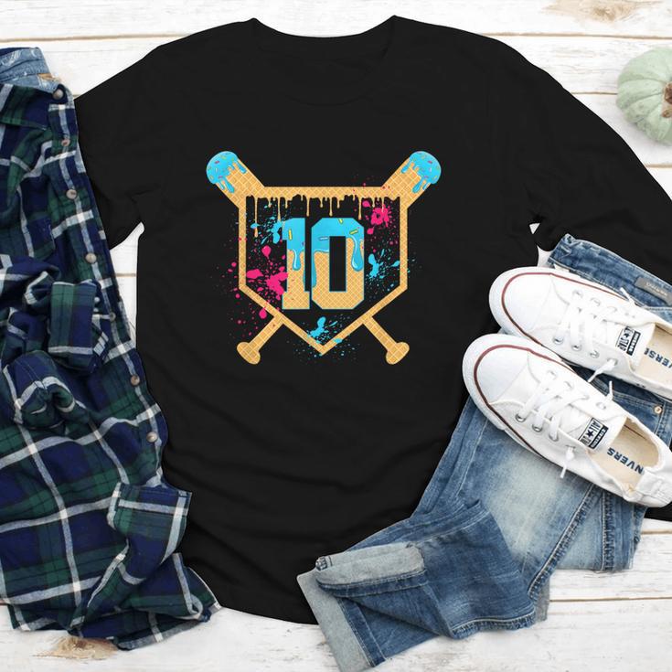 10 Years Old 10th Birthday Baseball Ice Cream Dripping Boys Youth Long Sleeve Tee 10 Years Old 10th Birthday Baseball Ice Cream Dripping Boys Youth Long Sleeve Tee