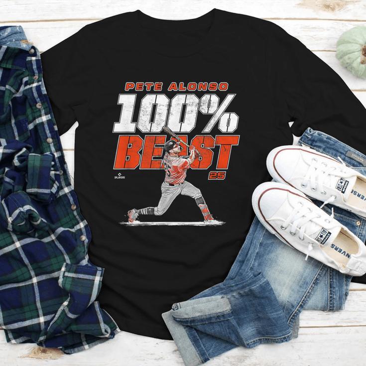 100 Beast Pete Alonso Baltimore Baseball MLBPA Youth Long Sleeve Tee