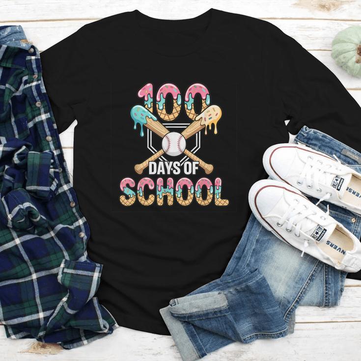 100 Days Of School Baseball 100th Day Of School Youth Long Sleeve Tee 100 Days Of School Baseball 100th Day Of School Youth Long Sleeve Tee