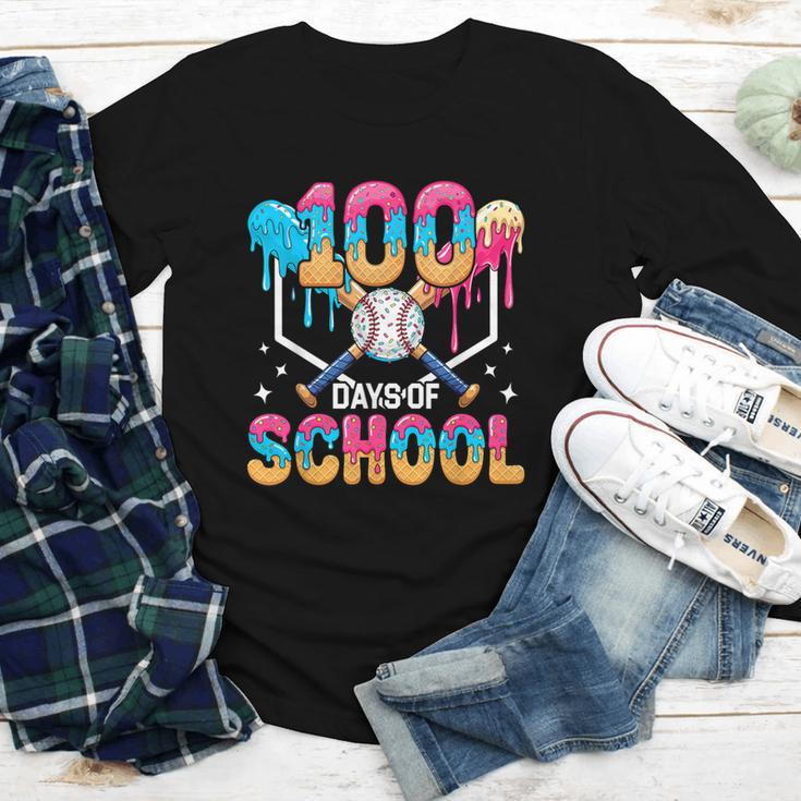 100 Days Of School Baseball Boys Ice Cream Drip 100th Day Youth Long Sleeve Tee 100 Days Of School Baseball Boys Ice Cream Drip 100th Day Youth Long Sleeve Tee