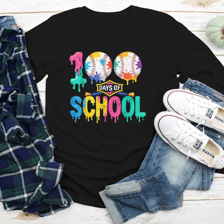 100 Days Of School Baseball Boys Kids Colorful 100th Day Youth Long Sleeve Tee 100 Days Of School Baseball Boys Kids Colorful 100th Day Youth Long Sleeve Tee