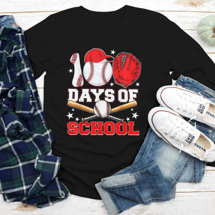 100 Days Of School Baseball Boys Kids Students Youth Long Sleeve Tee 100 Days Of School Baseball Boys Kids Students Youth Long Sleeve Tee