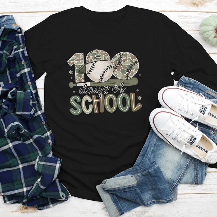 100 Days Of School Baseball Camo Celebration Youth Long Sleeve Tee 100 Days Of School Baseball Camo Celebration Youth Long Sleeve Tee