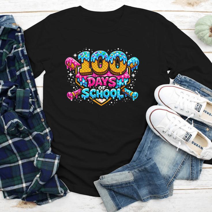 100 Days Of School Baseball Drip Ice Cream Costume Teachers Youth Long Sleeve Tee 100 Days Of School Baseball Drip Ice Cream Costume Teachers Youth Long Sleeve Tee