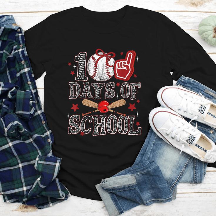 100 Days Of School Baseball Teacher 100 Days Smarter Student Youth Long Sleeve Tee 100 Days Of School Baseball Teacher 100 Days Smarter Student Youth Long Sleeve Tee