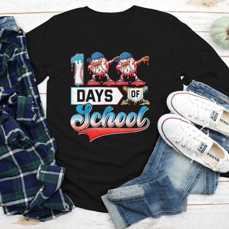 100 Days Of School Boys Baseball Drip 100th Day Dabbing Ball Youth Long Sleeve Tee 100 Days Of School Boys Baseball Drip 100th Day Dabbing Ball Youth Long Sleeve Tee