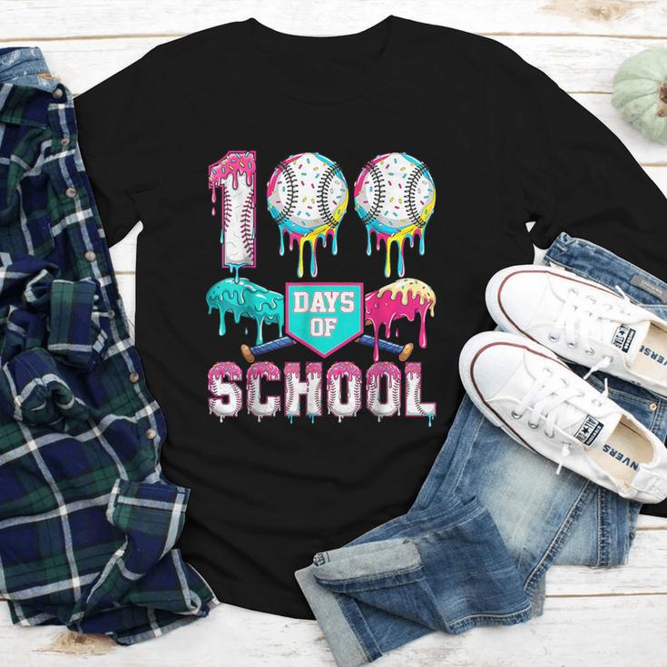 100 Days Of School Boys Kids 100th Day Of School Baseball Youth Long Sleeve Tee