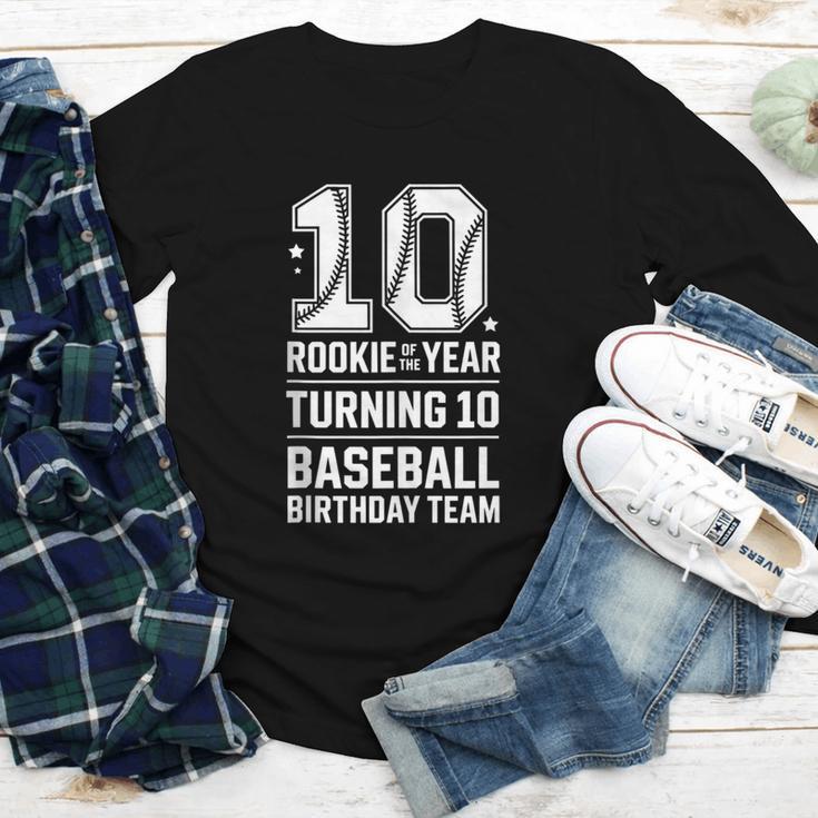 10th Birthday Rookie Of The Year Baseball Double Digit Humor Youth Long Sleeve Tee 10th Birthday Rookie Of The Year Baseball Double Digit Humor Youth Long Sleeve Tee