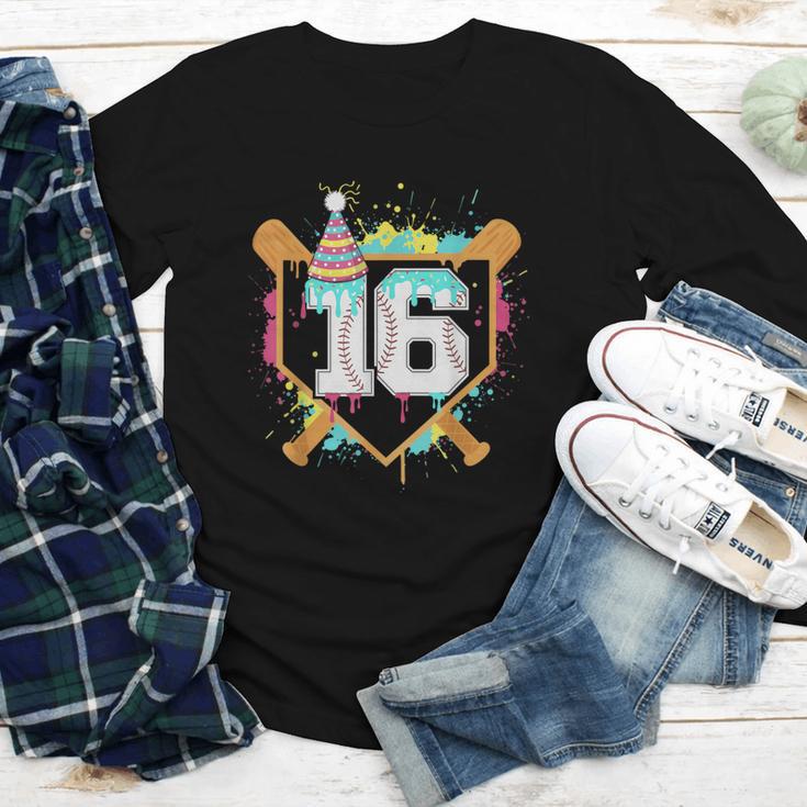 16th Birthday Baseball Drip Number 16 Year Old Birthday Boy Youth Long Sleeve Tee 16th Birthday Baseball Drip Number 16 Year Old Birthday Boy Youth Long Sleeve Tee