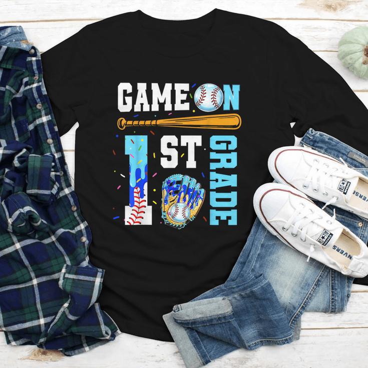 1st Grade Back To School Baseball Drip Ice Cream Game On Youth Long Sleeve Tee 1st Grade Back To School Baseball Drip Ice Cream Game On Youth Long Sleeve Tee