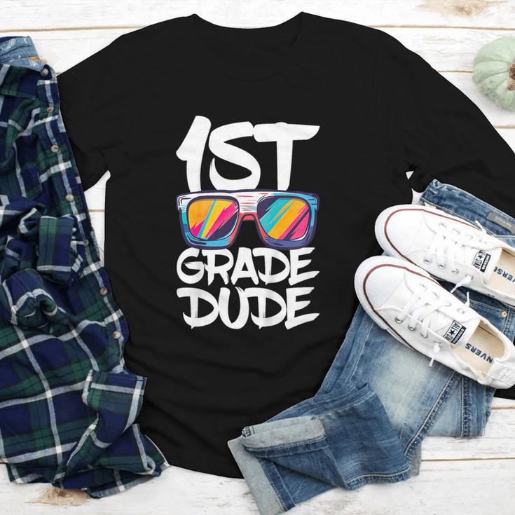 1st Grade Dude Shirt Back To School First Grade Boy Girl Youth Long Sleeve Tee