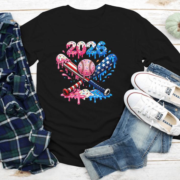 2026 American Flag Baseball Ice Cream Drip Bats Boys Youth Long Sleeve Tee 2026 American Flag Baseball Ice Cream Drip Bats Boys Youth Long Sleeve Tee