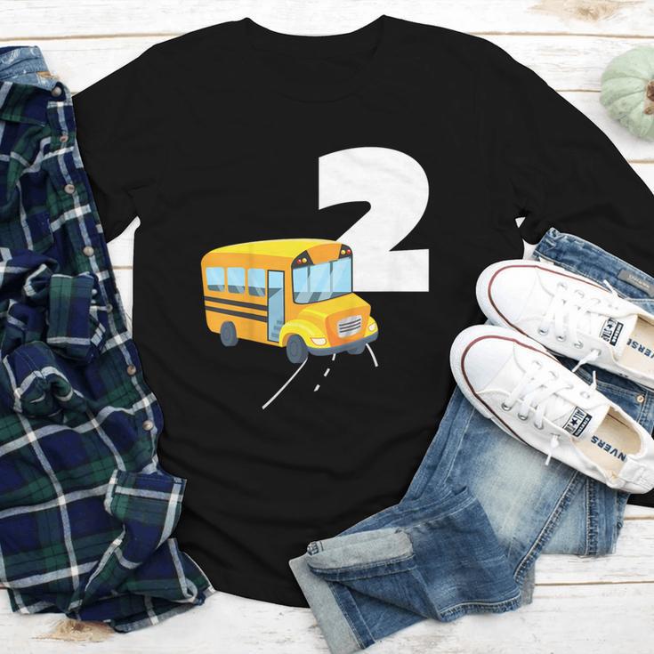 2nd Birthday School Bus Kids Back To School Themes Party Youth Long Sleeve Tee 2nd Birthday School Bus Kids Back To School Themes Party Youth Long Sleeve Tee