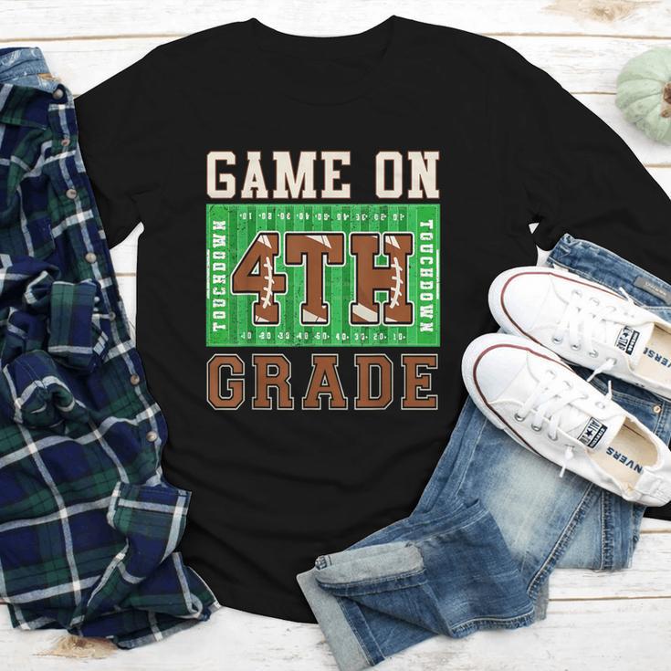4th Grade Boys Kids Football Back To School Fourth Grade Youth Long Sleeve Tee