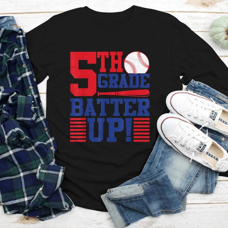 5th Grade Batter Up Back To School Fifth Grade Baseball Boys Youth Long Sleeve Tee