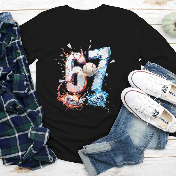 6 7 Baseball Six Seven Meme 67 Hands Kids Men Women Youth Long Sleeve Tee 6 7 Baseball Six Seven Meme 67 Hands Kids Men Women Youth Long Sleeve Tee