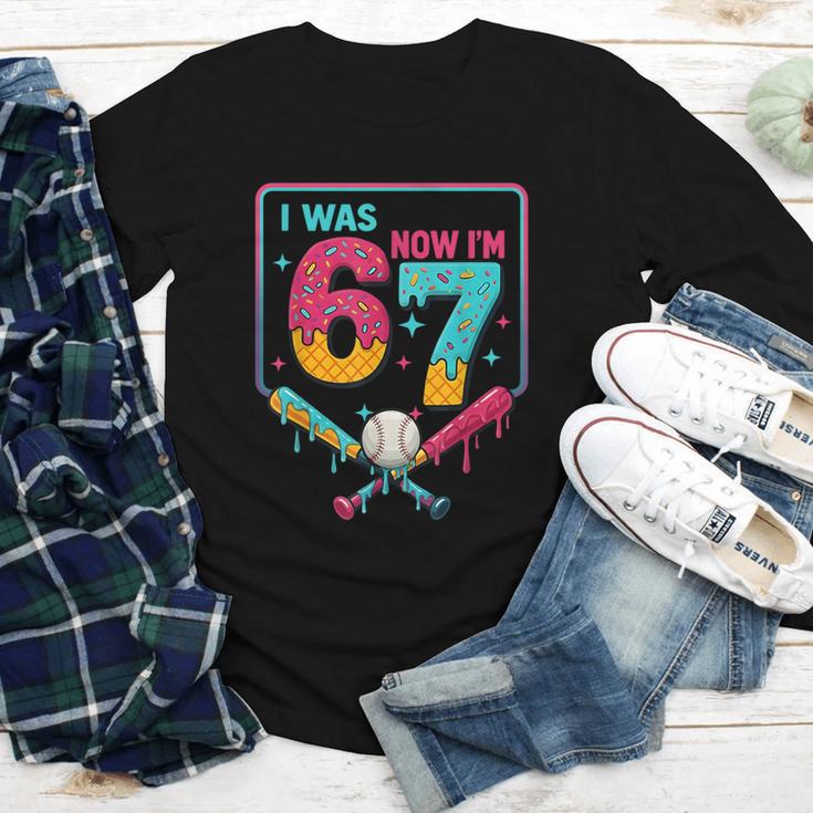 I Was 6 Now Im 7 Ice Cream Drip Baseball For Men Women Kids Youth Long Sleeve Tee I Was 6 Now Im 7 Ice Cream Drip Baseball For Men Women Kids Youth Long Sleeve Tee