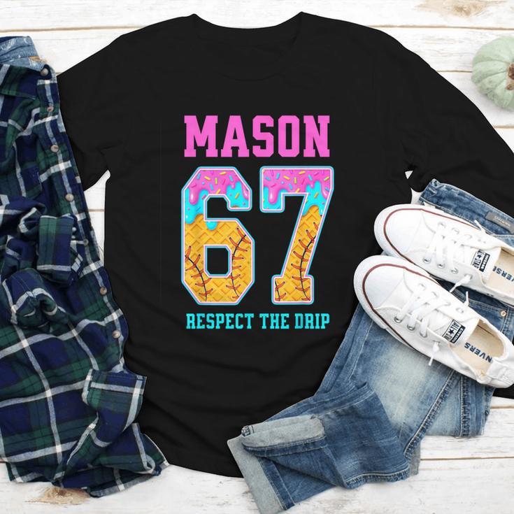 6 7 Mason Baseball Drip Youth Long Sleeve Tee