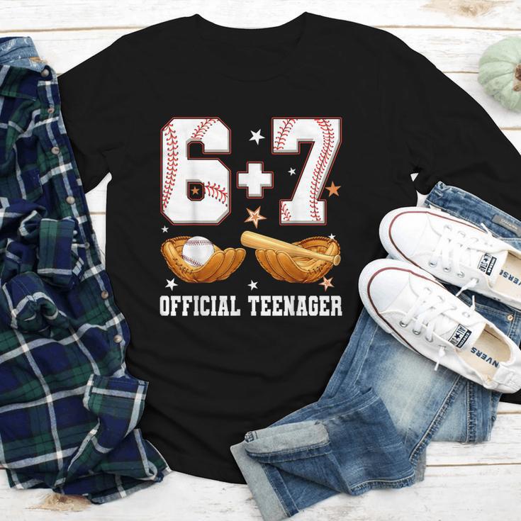 67 13 Year Old Official Teenager Baseball Boy 13th Birthday Youth Long Sleeve Tee
