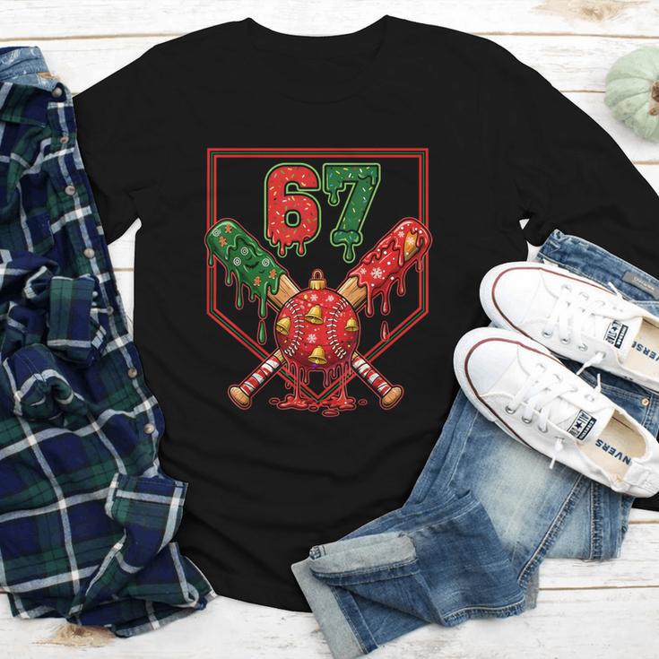 67 Baseball Drip Christmas Meme Six Seven Gen Alpha Slang Youth Long Sleeve Tee 67 Baseball Drip Christmas Meme Six Seven Gen Alpha Slang Youth Long Sleeve Tee