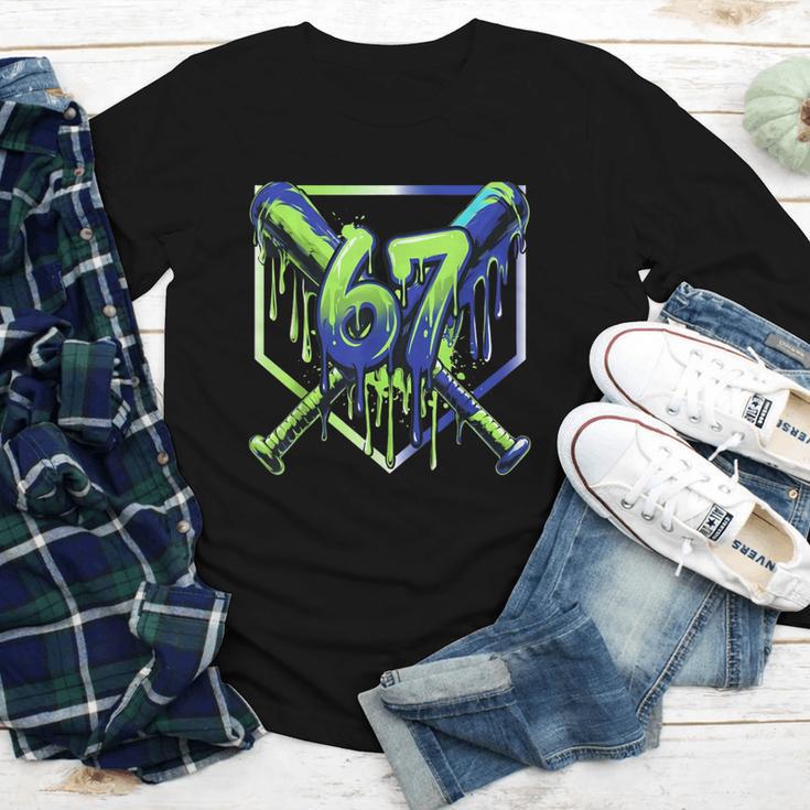 67 Baseball Drip Effect Urban Tee Style 6-7 Meme Graphic Youth Long Sleeve Tee 67 Baseball Drip Effect Urban Tee Style 6-7 Meme Graphic Youth Long Sleeve Tee