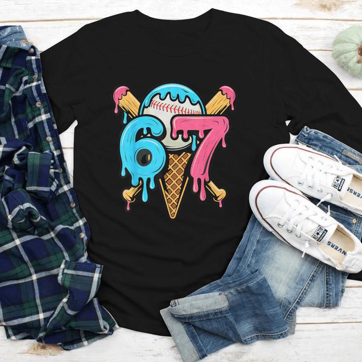 67 Baseball Ice Cream Drip Player Youth Long Sleeve Tee 67 Baseball Ice Cream Drip Player Youth Long Sleeve Tee