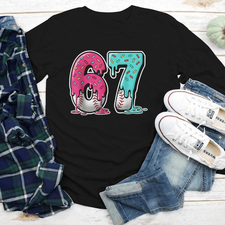 67 Ice Cream Drip Baseball Gen Alpha Slang Six Seven Meme Youth Long Sleeve Tee 67 Ice Cream Drip Baseball Gen Alpha Slang Six Seven Meme Youth Long Sleeve Tee