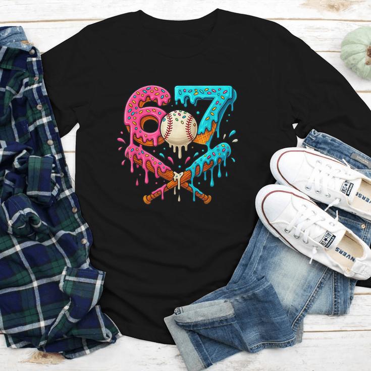 67 Ice Cream Drip Baseball Meme – Six Seven Gen Alpha Youth Long Sleeve Tee 67 Ice Cream Drip Baseball Meme – Six Seven Gen Alpha Youth Long Sleeve Tee
