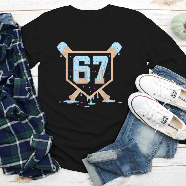 67 Ice Cream Drip Baseball Meme Six Seven Gen Alpha Youth Long Sleeve Tee