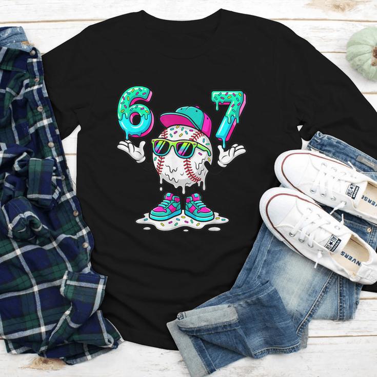 67 Meme Six Seven 6 7 Meme Baseball Drip Youth Long Sleeve Tee