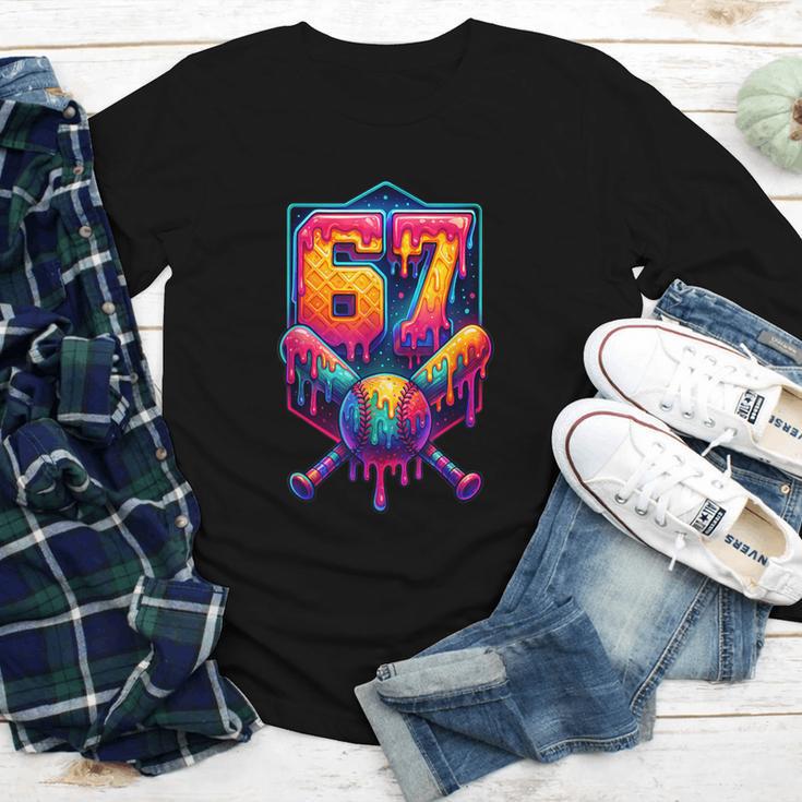 67 Meme Trendy Baseball Number 67 Player Six Seven Youth Long Sleeve Tee 67 Meme Trendy Baseball Number 67 Player Six Seven Youth Long Sleeve Tee
