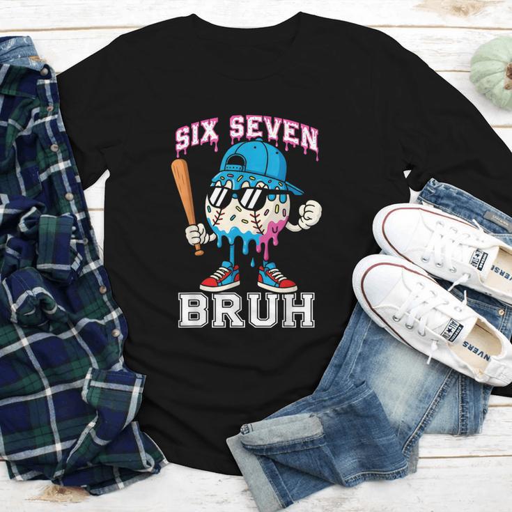 67 Six Seven Baseball Ice Cream Drip Number 67 Player Youth Long Sleeve Tee 67 Six Seven Baseball Ice Cream Drip Number 67 Player Youth Long Sleeve Tee
