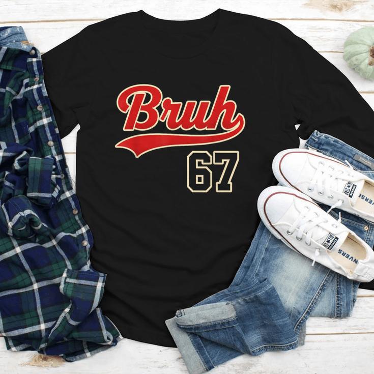 67 Six Seven Bruh Meme Baseball Vintage Style Men Boys Youth Long Sleeve Tee 67 Six Seven Bruh Meme Baseball Vintage Style Men Boys Youth Long Sleeve Tee