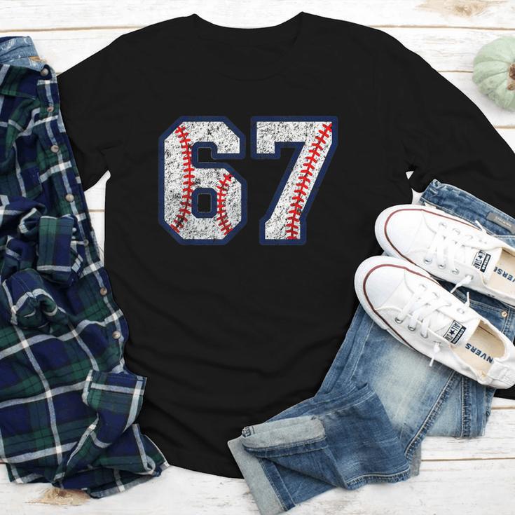 67 Sports Meme – Baseball Number 6 7 Youth Long Sleeve Tee
