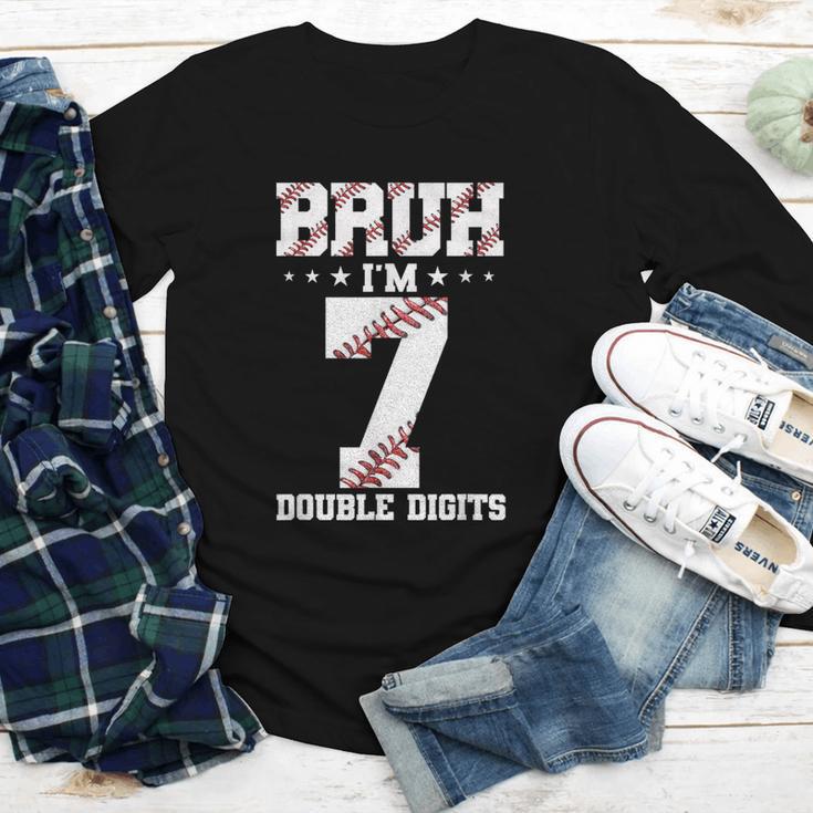 7th Birthday Baseball Bruh I'm 7 Double Digits 7 Years Old Youth Long Sleeve Tee 7th Birthday Baseball Bruh I'm 7 Double Digits 7 Years Old Youth Long Sleeve Tee